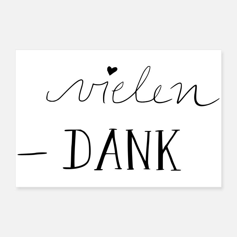 vielen Dank Poster 60x40 cm
