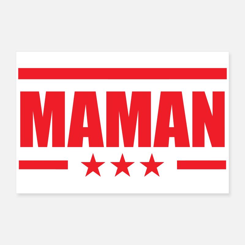 Maman d'Amour - Muttertag Poster 60x40 cm