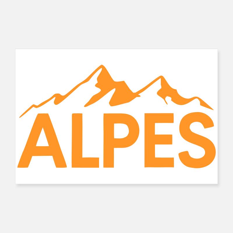 Alpes orange APES Poster 60 x 40 cm