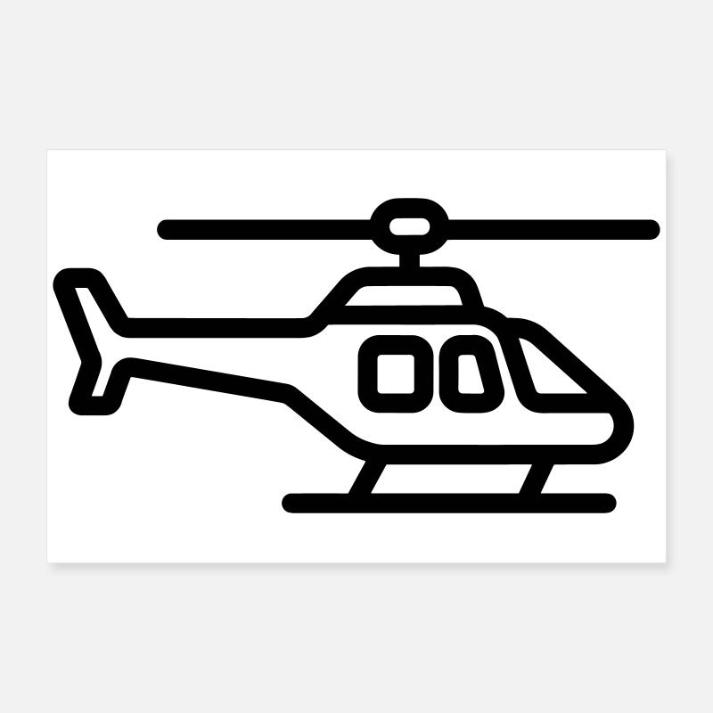 Hubschrauber Poster 60x40 cm