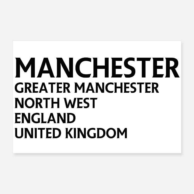 Manchester – Angleterre Lyrique Poster 60 x 40 cm
