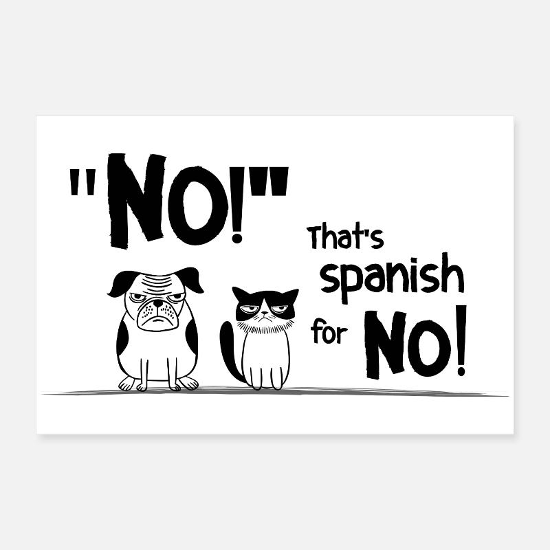 Nope. Not Today. – Sarcastic statement saying Poster 24" x 16" (60x40 cm)