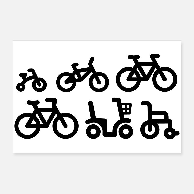 Evolution mountain bike MTB VTT vélo de course Poster 60 x 40 cm