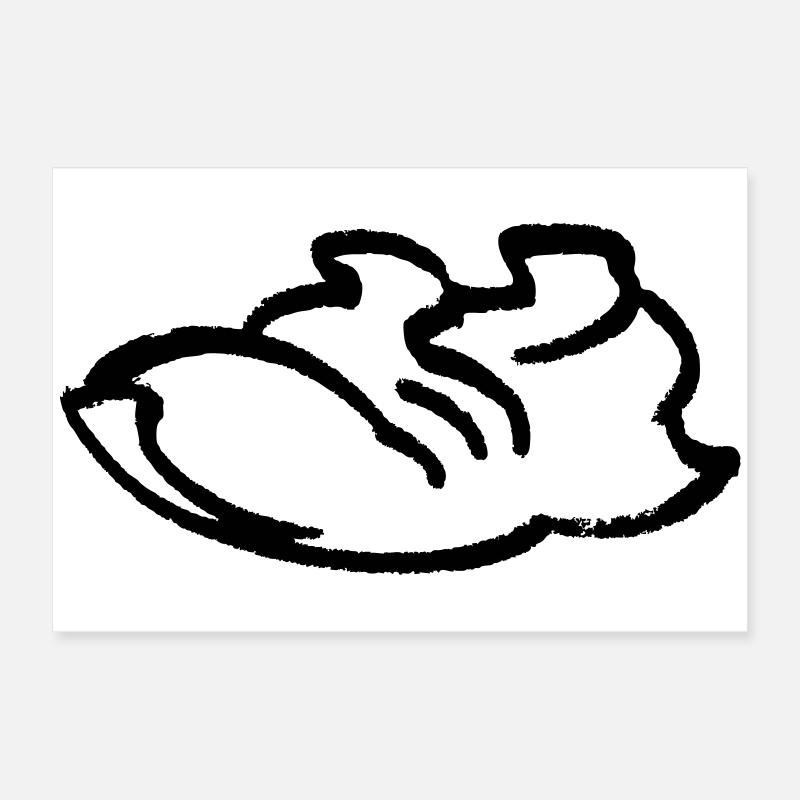 Contour de la chaussure de course Poster 60 x 40 cm