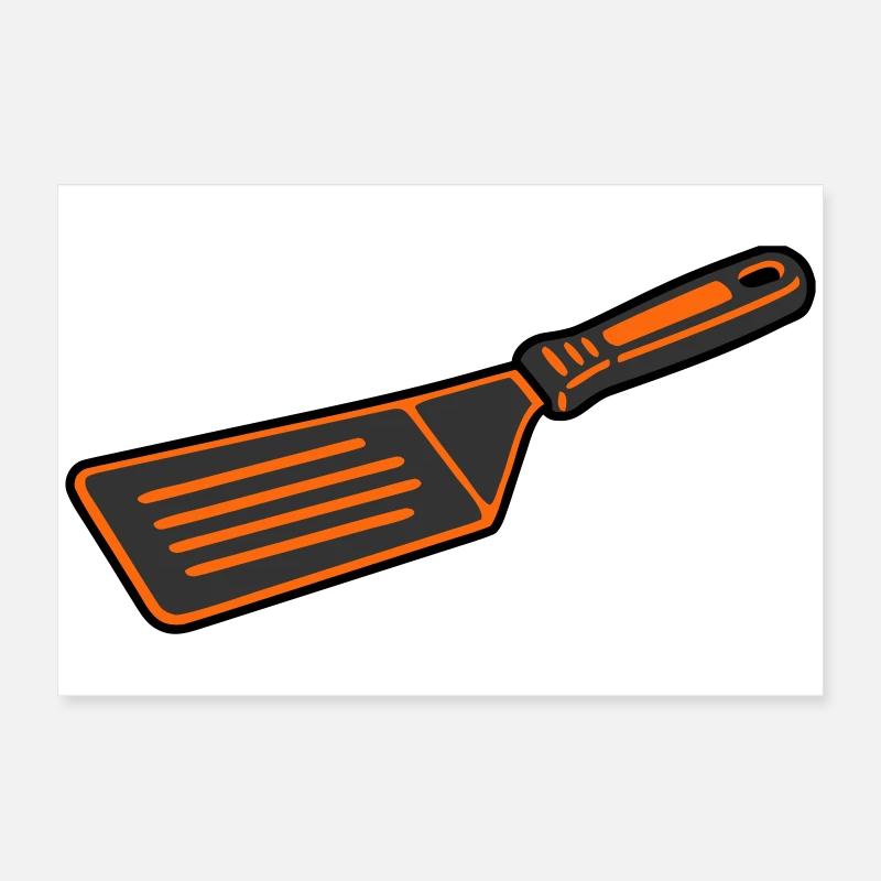 Grill Turner BBQ Spatula Grill Master Cooking Poster 60 x 40 cm