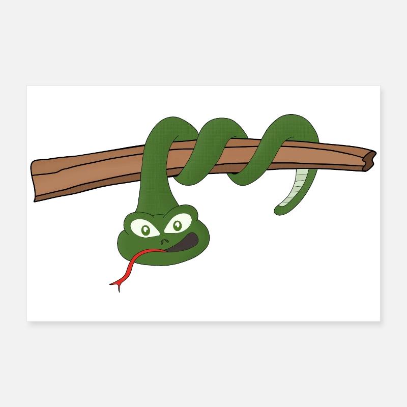 A snake hanging Poster 24" x 16" (60x40 cm)