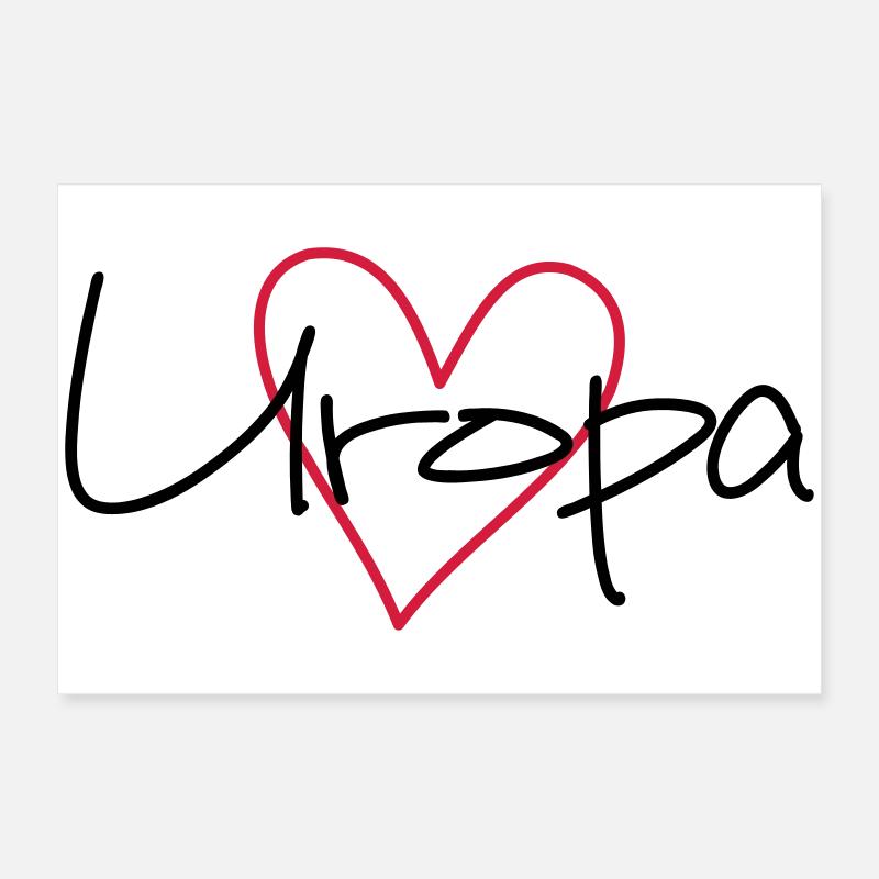 Uropa Herz Liebe Geschenk werdender Uropa Poster 60x40 cm