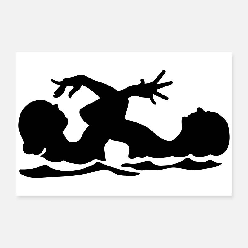 synchronized swimming Poster 24" x 16" (60x40 cm)