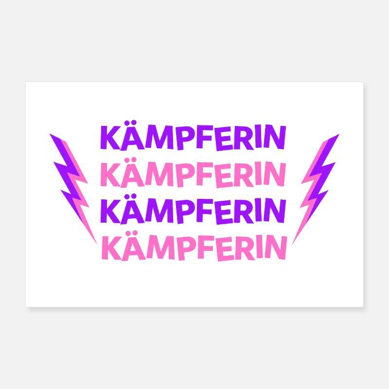 KÄMPFERIN - du bist stark - du schaffst das! Poster 60x40 cm