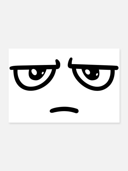 Not impressed - Poster 60x40 cm - Weiß - Vorne