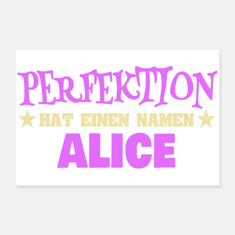 Vorname Alice Poster 60x40 cm