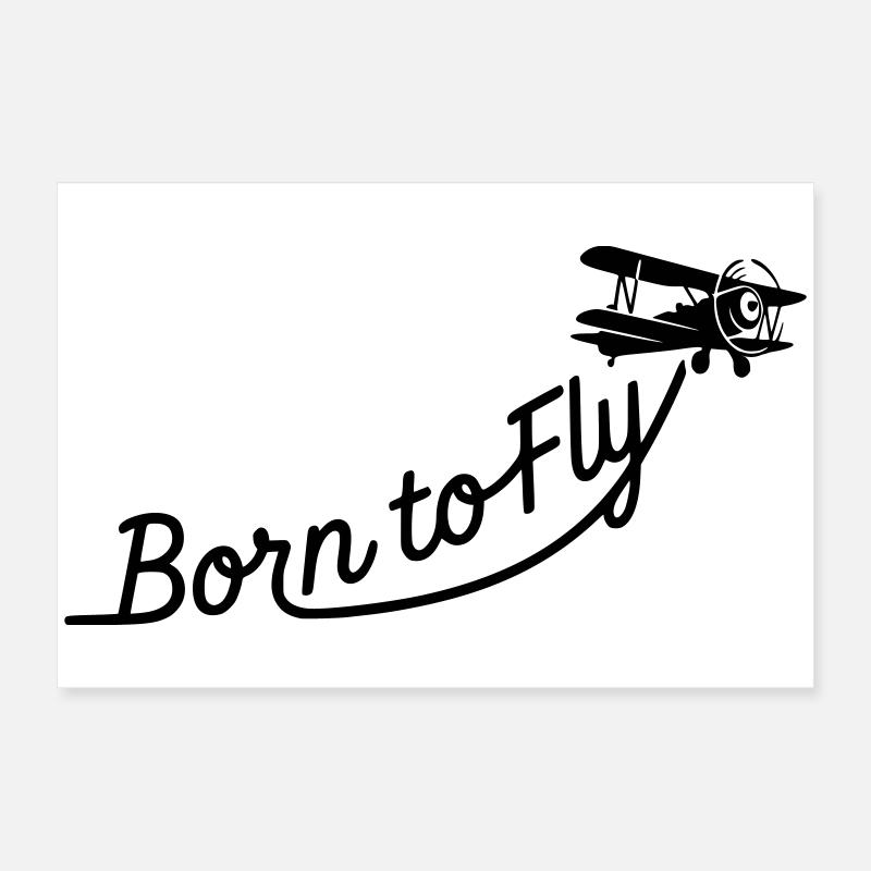 born to fly Poster 24" x 16" (60x40 cm)