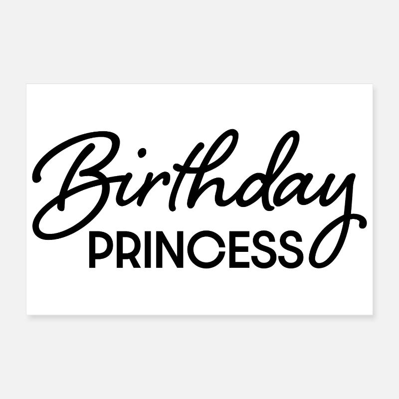 Anniversaire Princesse Poster 60 x 40 cm