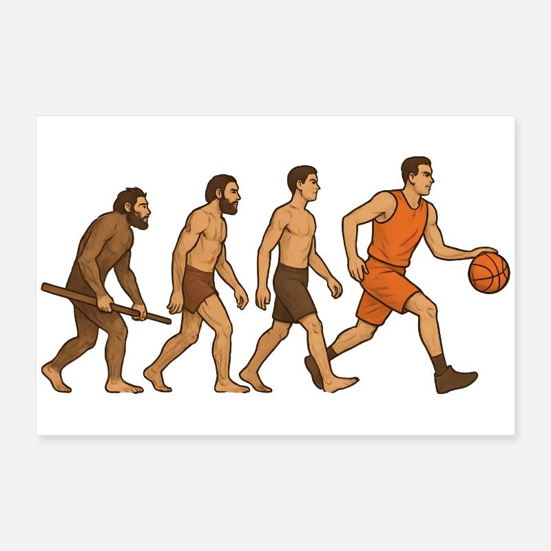 Évolution basket et sport Poster 60 x 40 cm