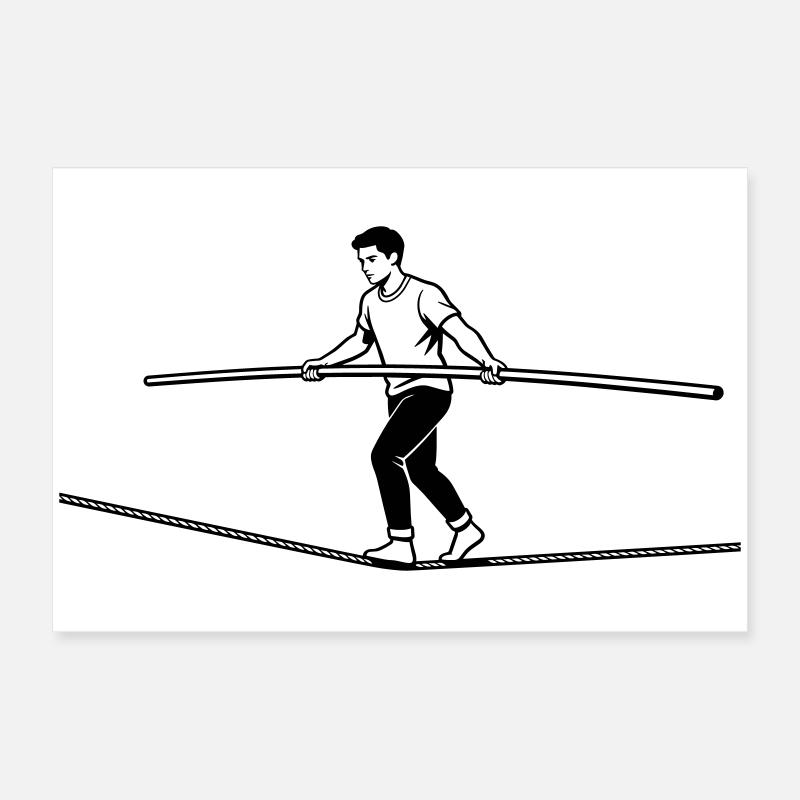 slacklining Poster 24" x 16" (60x40 cm)