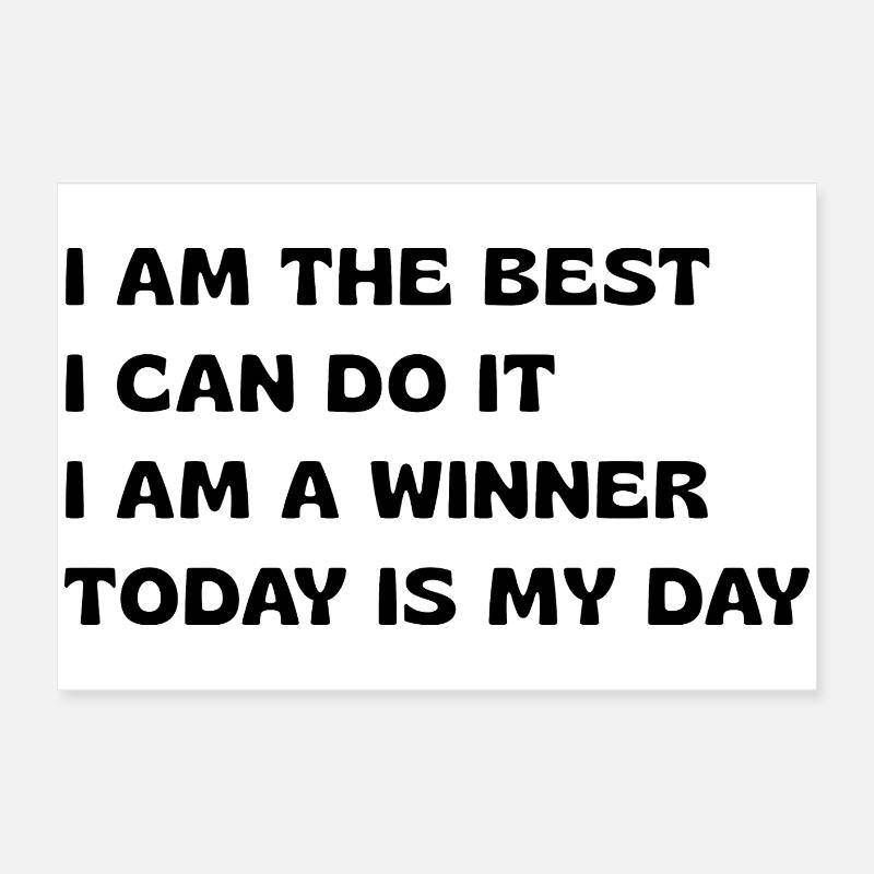 Affirmations puissantes Poster 60 x 40 cm