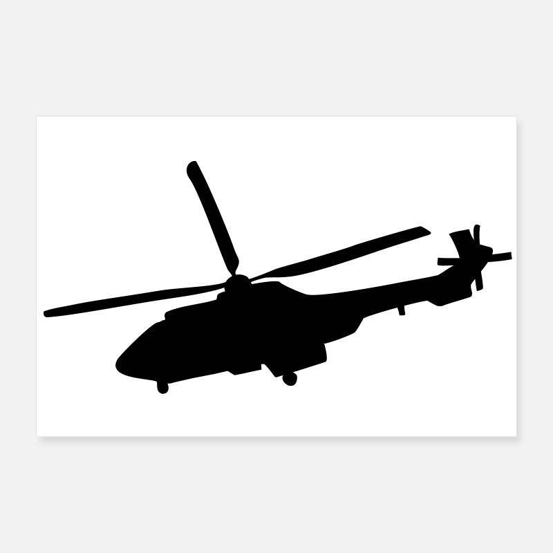 Hubschrauber Poster 60x40 cm