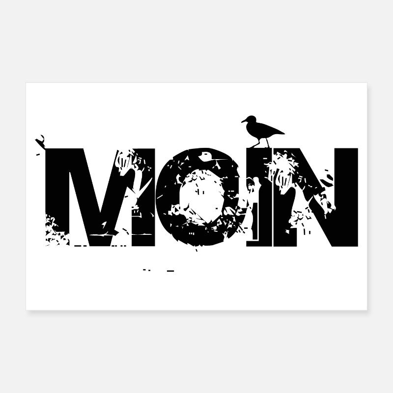 MOIN mit Möwe Poster 60x40 cm