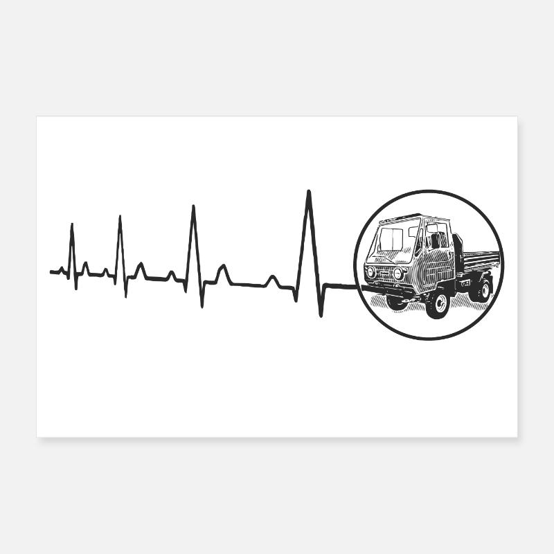 Herzschlag Multicar M25 DDR Moped LKW Technik Poster 60x40 cm