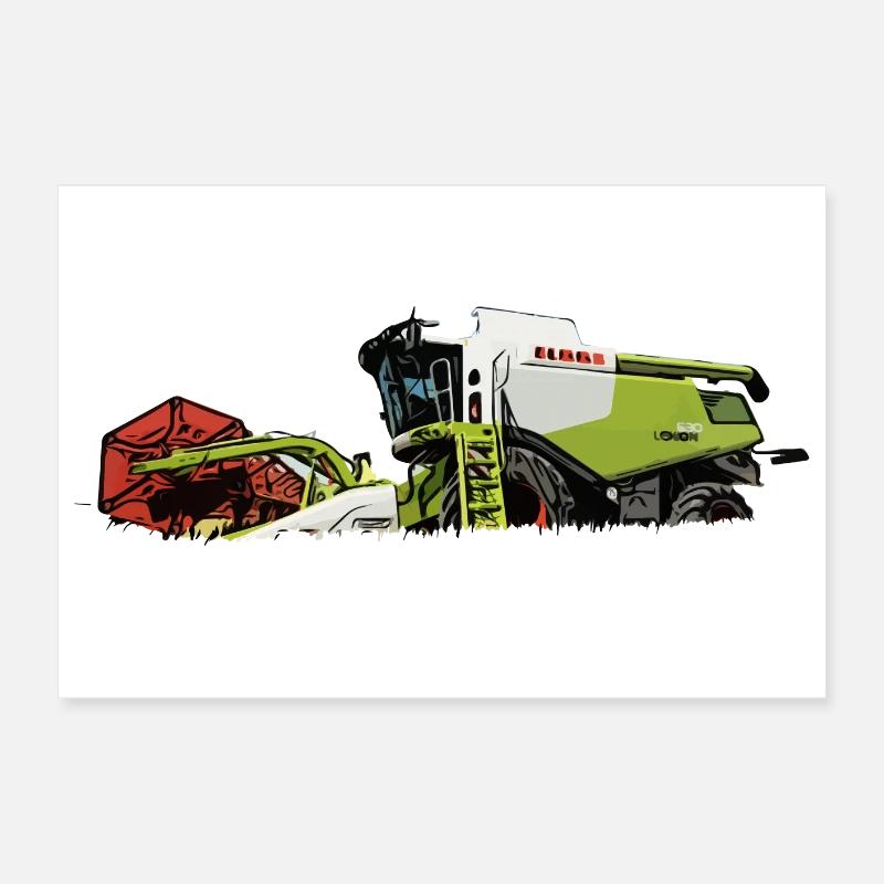 Mähdrescher Claas 630 Poster 60x40 cm