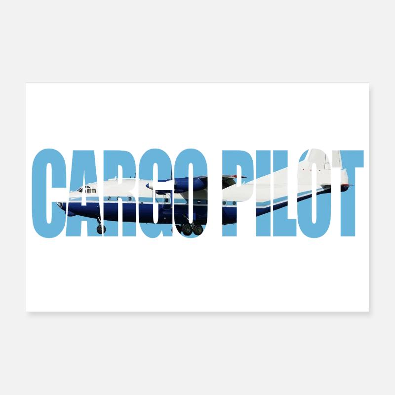 Cargo pilot An-12 Poster 60x40 cm