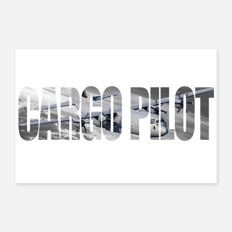 Cargo pilot C-130 Poster 24" x 16" (60x40 cm)