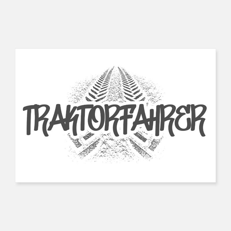 Traktorfahrer Poster 60x40 cm