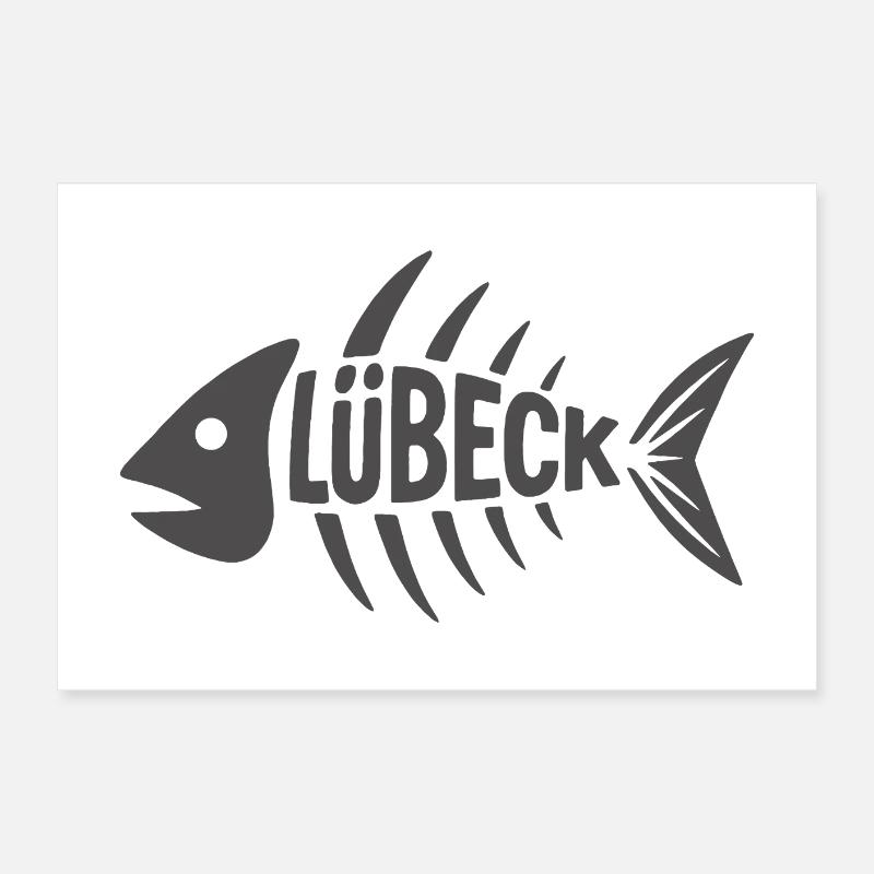 Lübecker Fischgrät Poster 60x40 cm