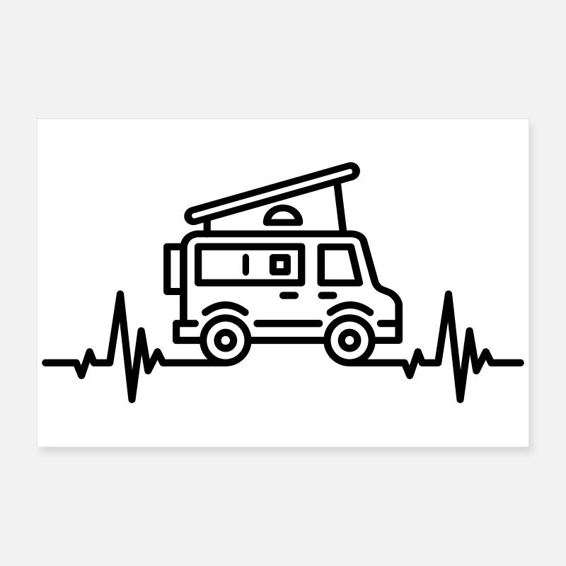 Van Heartbeat Poster 60x40 cm