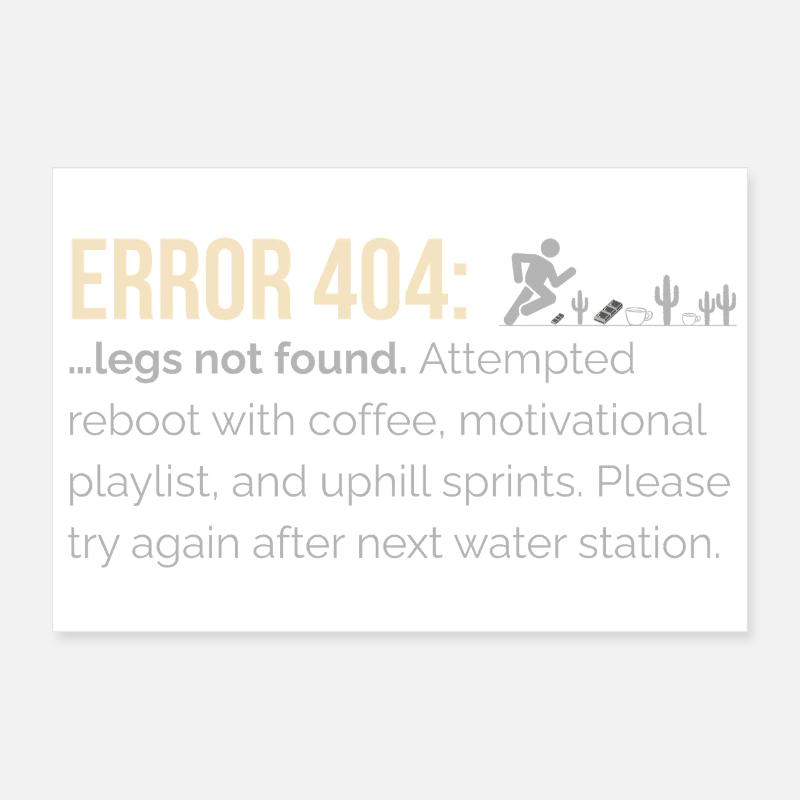 Funny Runner – 404: Legs Not Found with Game Poster 24" x 16" (60x40 cm)