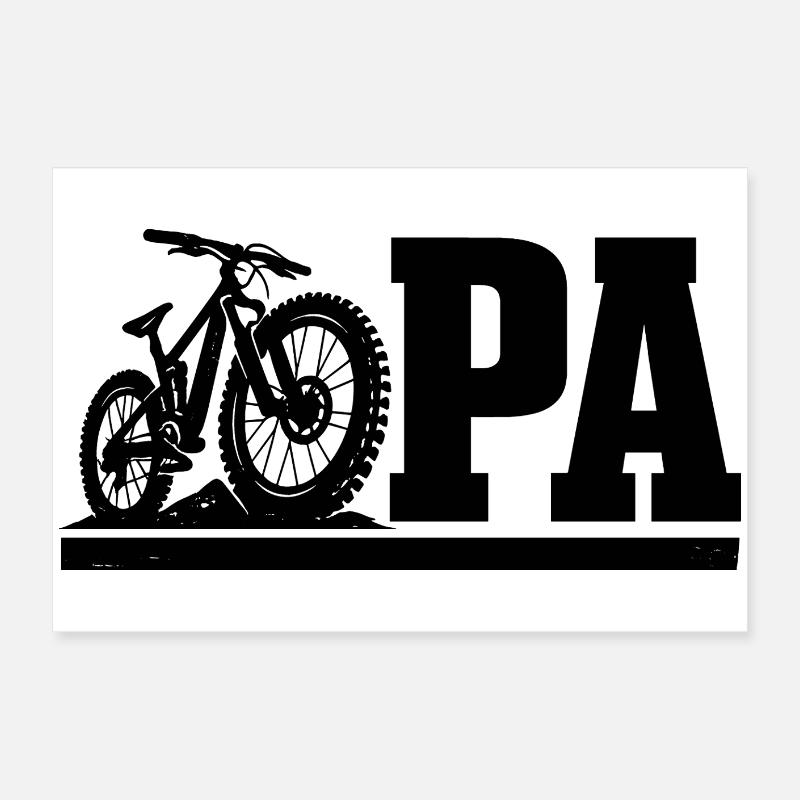 Biker Opa Motorrad Geschenk Lustig Poster 60x40 cm
