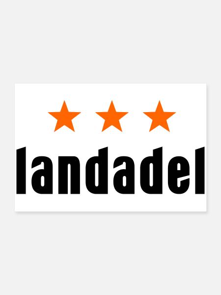 Landadel mit Sternen - Poster 60x40 cm - Weiß