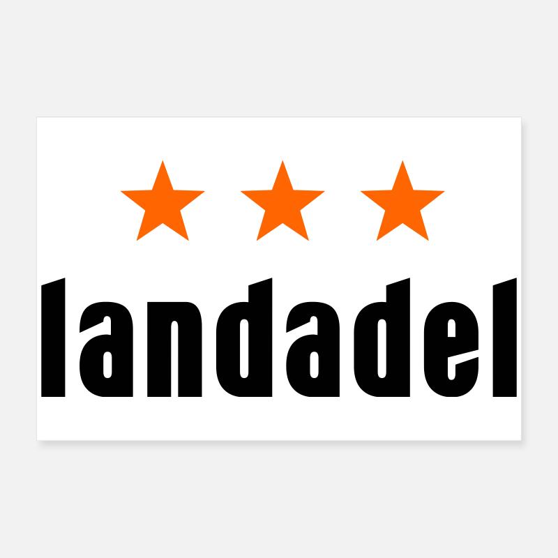 Landadel mit Sternen - Poster 60x40 cm - Weiß