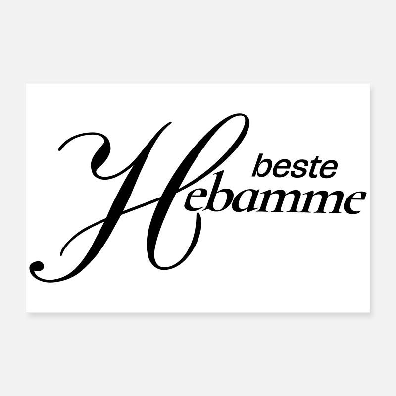 Beste Hebamme Poster 60x40 cm
