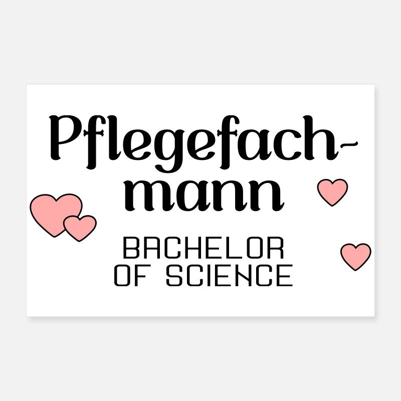 Pflegefachmann Studium Abschluss Poster 60x40 cm