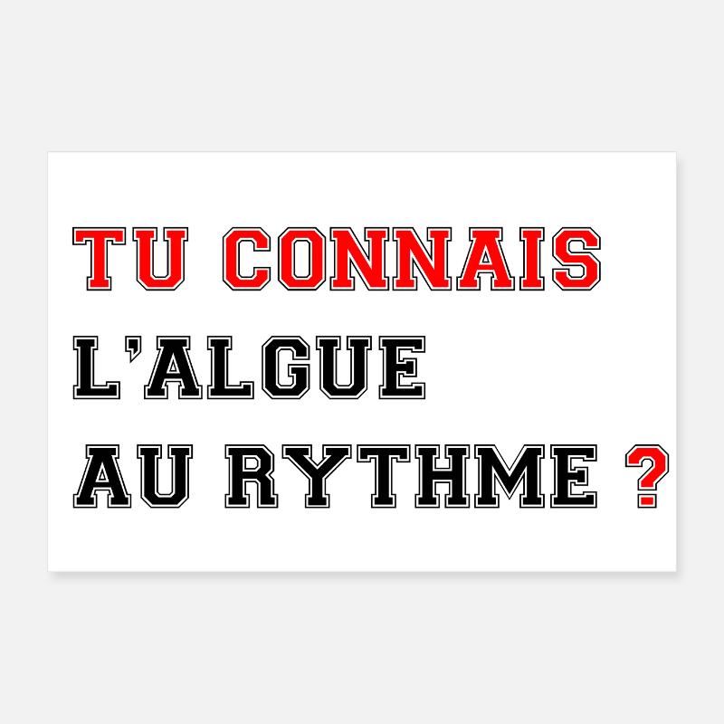 Tu connais l'algue au rythme ? Poster 60 x 40 cm