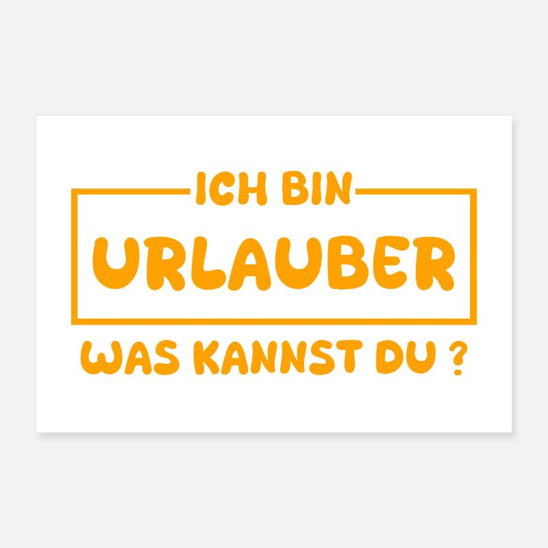Beruf Urlauber Poster 60x40 cm