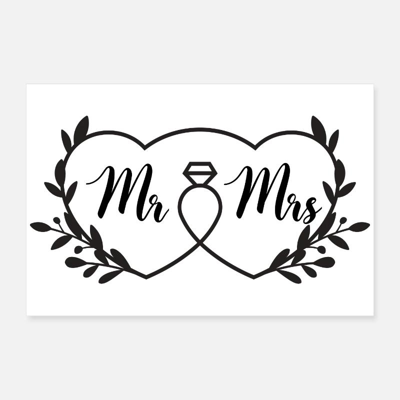 Mr Mrs Poster 24" x 16" (60x40 cm)
