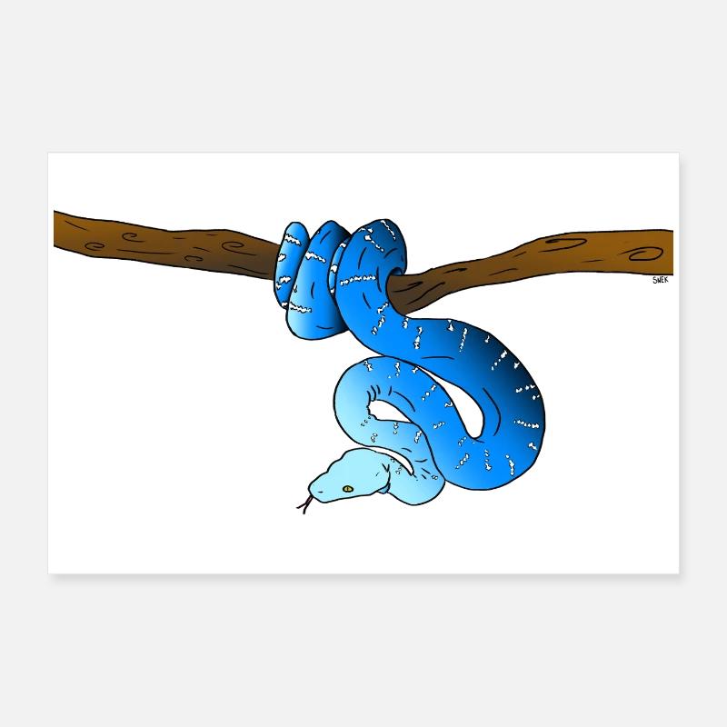 Serpent Bleu Poster 60 x 40 cm