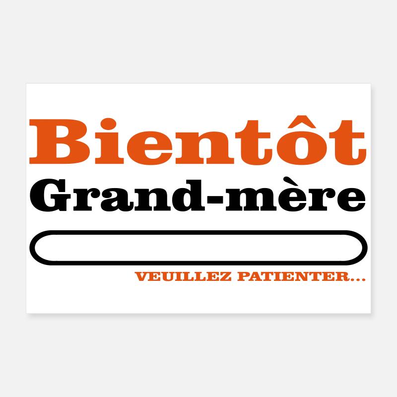 bientôt grand mère  Poster 60 x 40 cm