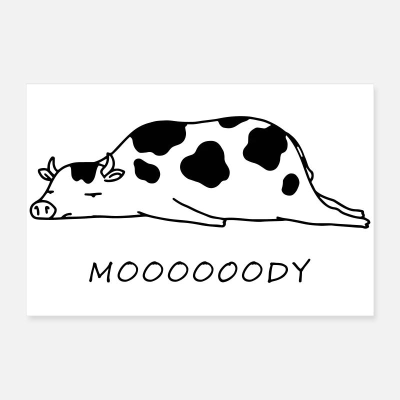 Vache Poster 60 x 40 cm