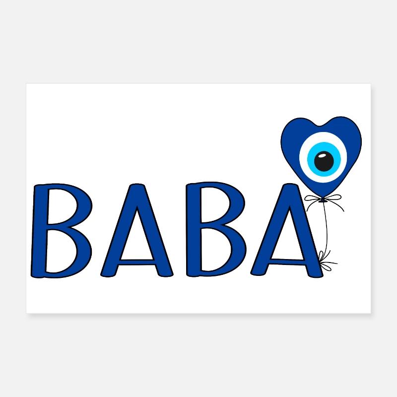 Baba mit Nazar Luftballon Poster 60x40 cm