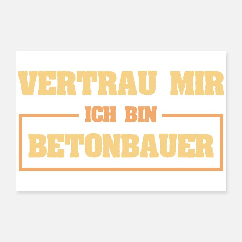 Beruf Betonbauer Poster 60x40 cm
