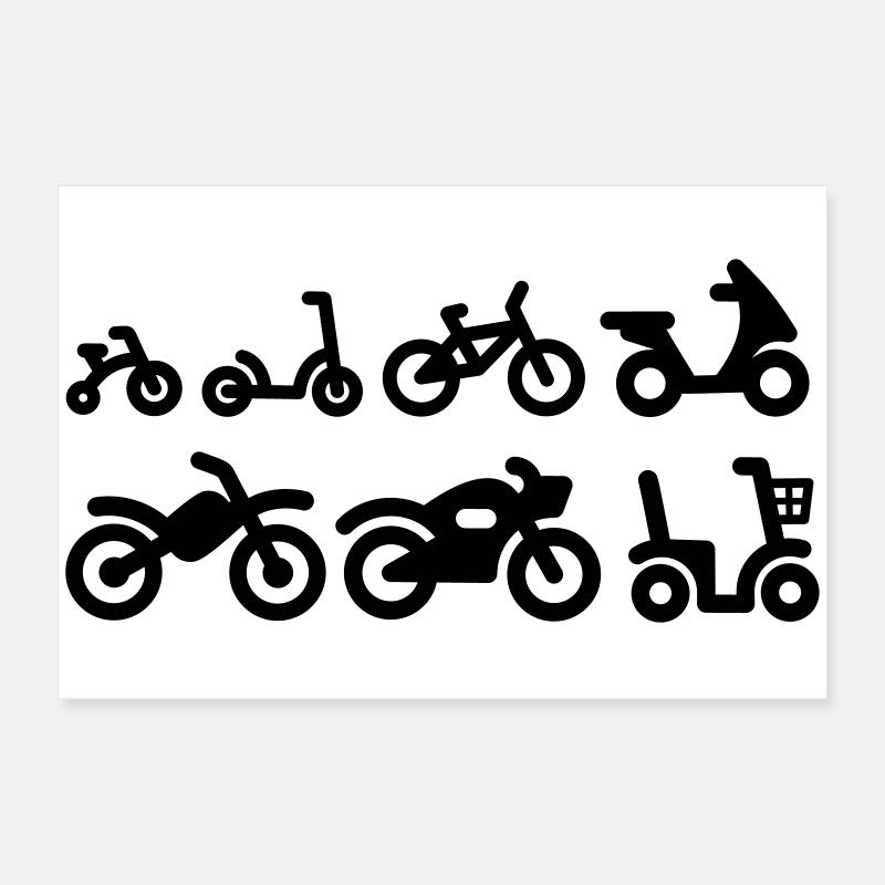 Evolution Motorcycle moto motocross vélo Poster 60 x 40 cm