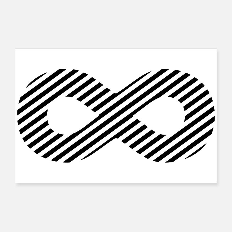 Signe de l'infini - rayures de modèle Poster 60 x 40 cm