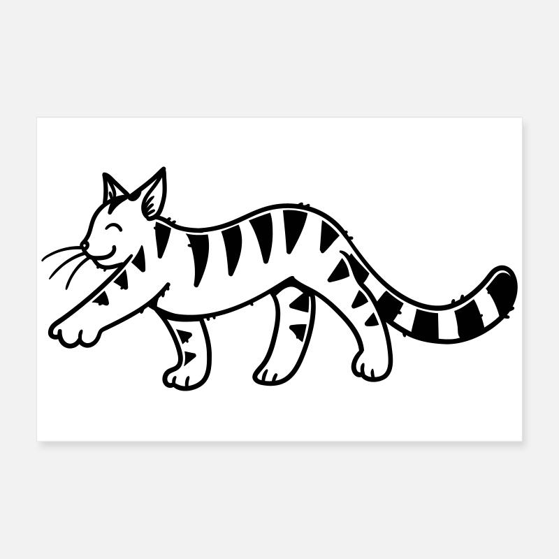 Cartoon Kitten Poster 60x40 cm