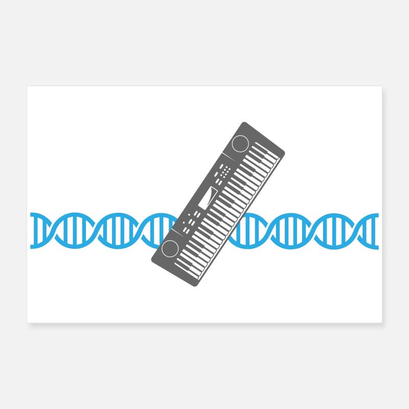 Clavier Piano Synthétiseur DNA | Couleurs modifiables Poster 60 x 40 cm