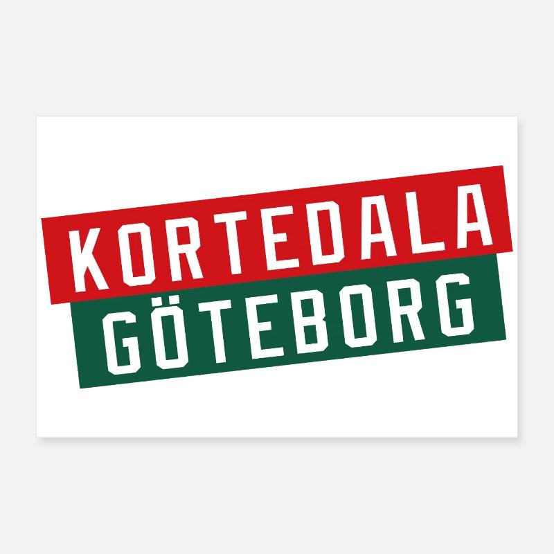 Kortedala Göteborg Colour Block Poster 24" x 16" (60x40 cm)