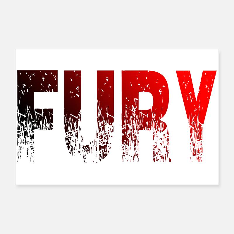 Fury Red & Black Poster 24" x 16" (60x40 cm)