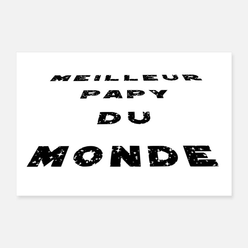 Meilleur Papy du monde Poster 60 x 40 cm